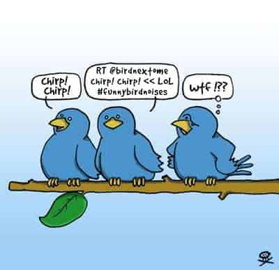 Three Twitter Birds