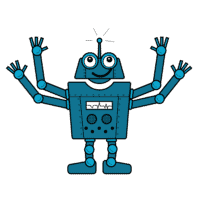 Drawing of Otto, the WordPress Updates Robot