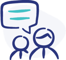 Two people talking symbolizing Quick Support Requests