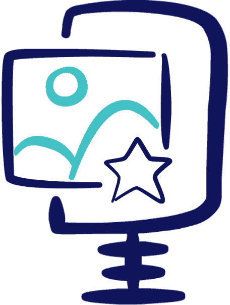 Icon of a vice compressing and image with a quality star on it