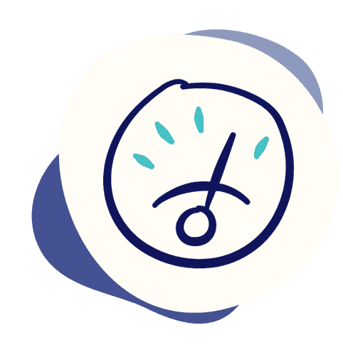 Icon of a speed dial going very fast